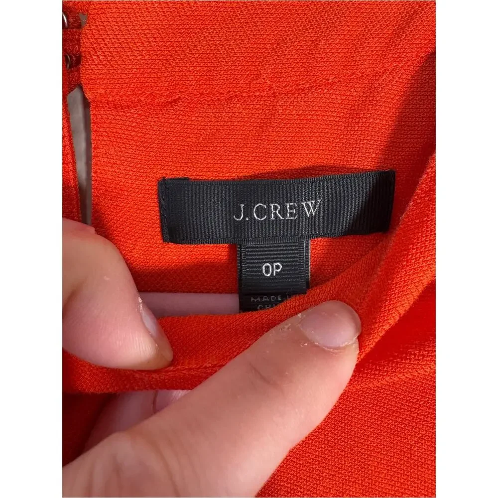 J Crew Orange Cap Sleeve Blouse Womens 0P Casual Spring Preppy Shirt Top